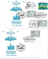 6031i: UNO Wien 2 Belege Mit Allen 3 Unterscheidungsnummern 1-3 Im Sonderstempel - Briefe U. Dokumente