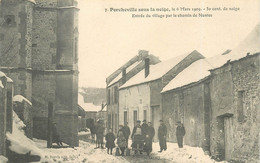 CPA FRANCE 78   "Porcheville Sous La Neige, 1909" - Porcheville