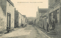 CPA FRANCE 78   "Porcheville, La Rue Principale" - Porcheville