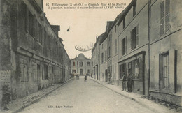 CPA FRANCE   78  "Villepreux, La Grande Rue Et La Mairie" - Villepreux