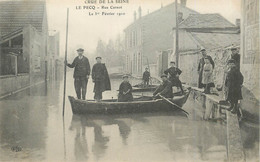 CPA FRANCE 78   "Le Pecq, La Rue Carnot Pendant Les Inondations De 1910" - Le Pecq