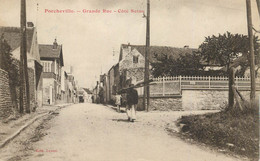 CPA FRANCE 78   "Porcheville, La Grande Rue" - Porcheville