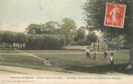 / CPA FRANCE 78 "Flins Sur Seine, Place Du Château" - Flins Sur Seine