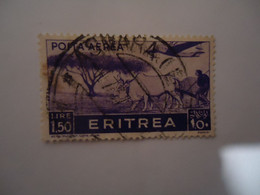 ERITREA  USED  STAMPS COW    WITH POSTMARK     1938 - Eritrea