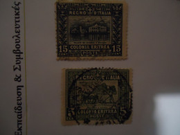 ERITREA  USED  STAMPS  BUILDING   1910 - Erythrée