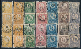 O 1871 Réznyomat 4 Db Komplett Sor, Benne Kétféle Színű 2kr (94.000) - Andere & Zonder Classificatie