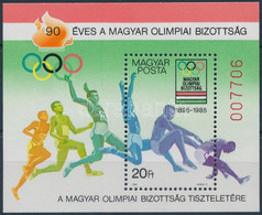 ** 1985 90 éves A Magyar Olimpiai Bizottság Blokk "A MAGYAR POSTA AJÁNDÉKA" (26.000) - Other & Unclassified