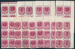 ** 1946 Forint-fillér Portó (II.) Sor ívsarki 6-os Tömbökben (24.000) - Other & Unclassified