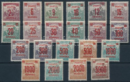 **, * 1921/1925 Kisegítő Portó Sor Hármaslyukasztással (**11.600) (5000K/5K, 1000K/3K Falcos / Hinged) - Other & Unclassified