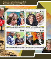 CENTRAL AFRICA 2017 ** Mother Teresa Princess Diana M/S - OFFICIAL ISSUE - DH1748 - Madre Teresa