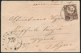 1873 Ajánlott Levél Két Nyelvű Ajánlási Bélyegzéssel Réznyomat 15kr Bérmentesítéssel "OGULIN" - Kék "ZENG" - Otros & Sin Clasificación