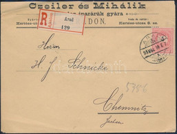 1895 3 X 5kr Ajánlott Levélen "ARAD" - "CHEMNITZ" - Andere & Zonder Classificatie