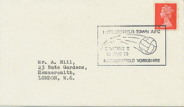 GB „HUDDERSFIELD TOWN AFC DIVISION I 15 AUG 70 HUDDERSFIELD YORKSHIRE“ (AFC = Association Football Club) - Storia Postale