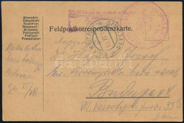 1914 Tábori Posta Lap Nevesinjéből Budapestre - Other & Unclassified