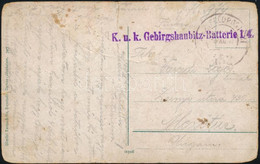 1917 Képeslap Törökországból Mezőtúrra, "K.U.K. GEBIRGSHAUBITZ-BATTERIE 1/4." - Autres & Non Classés