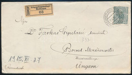 1915 Ajánlott Levél A Mauthauseni Hadifogolytáborból Borsod-Mezőkeresztesre / Registered Cover From P.O.W. Camp Mauthaus - Otros & Sin Clasificación