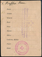 1917 Elismervény Német Nyelven "Gemeinsames Zentralnachweisebureau: / Auskunftsstelle Für Kiegsgefangene. / Abteilung G. - Otros & Sin Clasificación