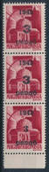 ** Nagyvárad I. 1945 Hadvezérek 3P/30f Hármacsík, Benne Mindhárom Típusú Felülnyomás (17.000) / Stripe Of 3, Type I+II+I - Otros & Sin Clasificación