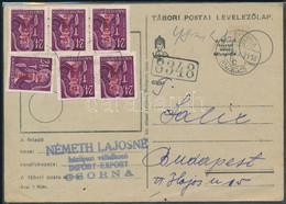 1946 (17. Díjszabás) Távolsági Levelezőlap 72 MP (6 X Ajánlás/24f) Bérmentesítéssel "CSORNA" - Budapest - Altri & Non Classificati