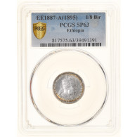 Monnaie, Éthiopie, Menelik II, 1/8 Birr, 1895 (EE 1887), Paris, PCGS, SP63 - Ethiopië