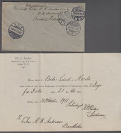 1911. DANMARK. King Frederik VIII. 10 Øre Red On Cover To Fisker Andersen Bandholm, R... (Michel 54) - JF416998 - Lettres & Documents