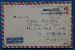 O11 POLOGNE BELLE LETTRE 1969 PAR AVION BLIWIGE POUR  MONTPELLIER FRANCE + AFFRANCH. INTERESSANT - Covers & Documents