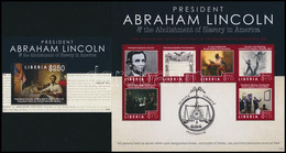 ** 2012 Abraham Lincoln Kisív + Blokk Mi 6140 - 6145 + Mi 635 - Autres & Non Classés