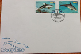 A) 2004, CARIBBEAN, DOLPHINS, MARINE ANIMALS, FDC, HAVANA - Storia Postale