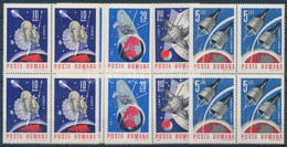 ** 1966 Aktuális űrprogramok Sor 4-es Tömbben Mi 2509-2512 - Otros & Sin Clasificación