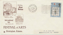 GB VILLAGE POSTMARKS "BIRMINGHAM / GREAT BRITAIN.J." Machine Postmark 1970 USA - Storia Postale