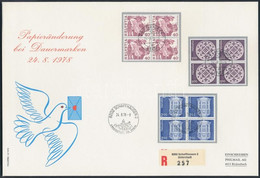 1978 Forgalmi 3 Klf Négyestömb Mi 1035w + 1038w + 1104Ay FDC - Andere & Zonder Classificatie