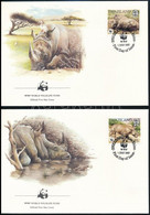 1987 WWF: Szélesszájú Orrszarvú Sor Mi 528-531 4 Db FDC-n - Altri & Non Classificati