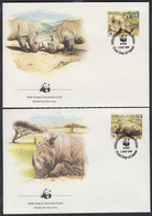 1987 WWF Orrszarvúak Sor Mi 528-531 4 FDC - Altri & Non Classificati