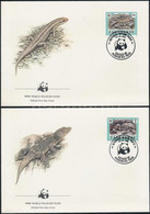 1986 WWF: Gyík Sor Mi 500-503 4 Db FDC-n - Autres & Non Classés