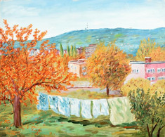 Vass E Jelzéssel: Budai Panoráma. Olaj, Farost. 68x82 Cm - Other & Unclassified