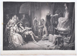 Eduard Ender (1822-1883) Festménye Után Metszette Manigaud: Benvenuto Cellini Fontainebleauban. Rézmetszet, Papír. Sérül - Prenten & Gravure