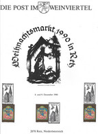4040u: Gedenkblätter Im Format A4, 2070 Retz, Zumeist Weihnachtsmärkte 1990er Jahre, Gesamt 6 Stück - Hollabrunn