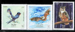 XG0383 Algeria 2020 Animal Bat Birds Owl 3V - Algerije (1962-...)