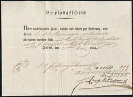 1824 Trieszt, Német Nyelvű Feladóvevény - Sin Clasificación