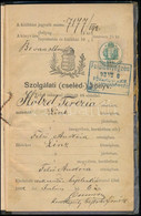 1892 Bp., Szolgálati (cseléd-) Könyv - Sin Clasificación