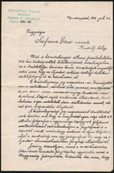 1933 Harsányi Gyula Fotóriporter Kézzel írt Levele - Non Classés
