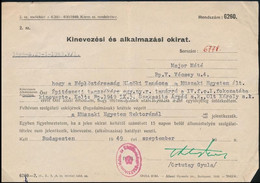 1949 Ortutay Gyula (1910-1978) TIT Elnök, Politikus, Néprajzkutató Aláírása Major Máté (1904-1986) Kossuth-díjas Magyar  - Non Classés