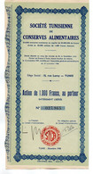 VP18.023 - Afrique - TUNISIE - TUNIS 1948 - Action - Société Tunisienne De Conserves Alimentaires - Africa