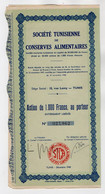 VP18.027 - Afrique - TUNISIE - TUNIS 1948 - Action - Société Tunisienne De Conserves Alimentaires - Afrika