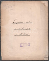 1853 Franz Liszt: 3 Caprices-Valses Pour Le Piano. Vienna, [1853], Charles Haslinger, 19 P. Francia Nyelven. Második Kia - Otros & Sin Clasificación