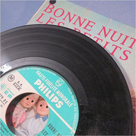 DISQUE VINYLE 45 TOURS BONNE NUIT LES PETITS + ORTF Nicolas & Pimprenelle Nounours - Niños