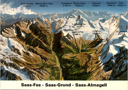 Saas-Fee - Saas-Grund - Saas-Almagell - Panorama (47513) (a) - Saas-Almagell