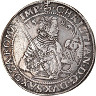 Etats Allemands, SAXONY-ALBERTINE, Christian, Thaler, 1586, Dresden, Argent - Taler Et Doppeltaler