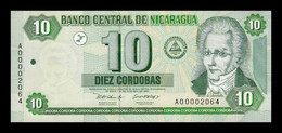 Nicaragua 10 Córdobas 2002 Pick 191 Low Serial SC UNC - Nicaragua