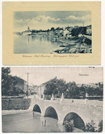 ** Crikvenica, Cirkvenica; - 2 Db RÉGI Városképes Lap / 2 Pre-1945 Town-view Postcards (W. L. Bp. 3855.) - Zonder Classificatie